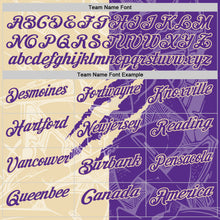 Laden Sie das Bild in den Galerie-Viewer, Custom Graffiti Pattern Purple-Cream 3D Scratch Performance Polo Shirt