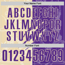 Laden Sie das Bild in den Galerie-Viewer, Custom Graffiti Pattern Purple-Cream 3D Scratch Performance Polo Shirt