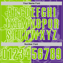 Laden Sie das Bild in den Galerie-Viewer, Custom Graffiti Pattern Neon Green Purple-White 3D Scratch Performance Polo Shirt