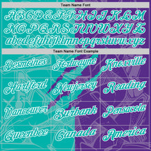 Laden Sie das Bild in den Galerie-Viewer, Custom Graffiti Pattern Aqua Purple-White 3D Scratch Performance Polo Shirt