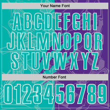 Laden Sie das Bild in den Galerie-Viewer, Custom Graffiti Pattern Aqua Purple-White 3D Scratch Performance Polo Shirt