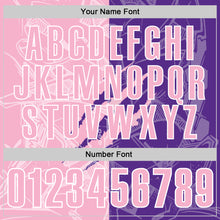 Laden Sie das Bild in den Galerie-Viewer, Custom Graffiti Pattern Light Pink Purple-White 3D Scratch Performance Polo Shirt