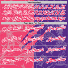 Laden Sie das Bild in den Galerie-Viewer, Custom Graffiti Pattern Neon Pink Purple-White 3D Scratch Performance Polo Shirt