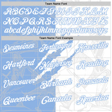 Laden Sie das Bild in den Galerie-Viewer, Custom Graffiti Pattern White-Light Blue 3D Scratch Performance Polo Shirt