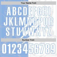 Laden Sie das Bild in den Galerie-Viewer, Custom Graffiti Pattern White-Light Blue 3D Scratch Performance Polo Shirt