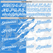 Laden Sie das Bild in den Galerie-Viewer, Custom Graffiti Pattern White-Powder Blue 3D Scratch Performance Polo Shirt