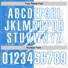 Laden Sie das Bild in den Galerie-Viewer, Custom Graffiti Pattern White-Powder Blue 3D Scratch Performance Polo Shirt