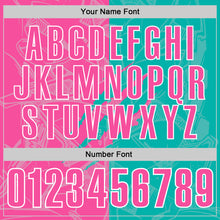 Laden Sie das Bild in den Galerie-Viewer, Custom Graffiti Pattern Pink Aqua-White 3D Scratch Performance Polo Shirt