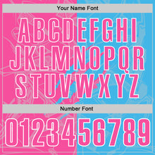 Laden Sie das Bild in den Galerie-Viewer, Custom Graffiti Pattern Pink Sky Blue-White 3D Scratch Performance Polo Shirt