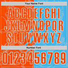 Laden Sie das Bild in den Galerie-Viewer, Custom Graffiti Pattern Orange Sky Blue-White 3D Scratch Performance Polo Shirt