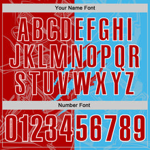 Laden Sie das Bild in den Galerie-Viewer, Custom Graffiti Pattern Red Sky Blue-White 3D Scratch Performance Polo Shirt