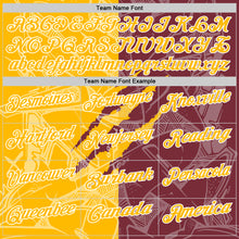 Laden Sie das Bild in den Galerie-Viewer, Custom Graffiti Pattern Gold Burgundy-White 3D Scratch Performance Polo Shirt