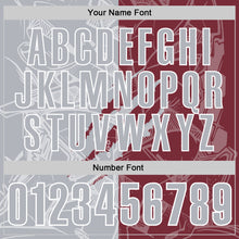 Laden Sie das Bild in den Galerie-Viewer, Custom Graffiti Pattern Gray Burgundy-White 3D Scratch Performance Polo Shirt