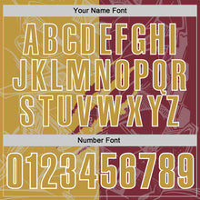 Laden Sie das Bild in den Galerie-Viewer, Custom Graffiti Pattern Old Gold Burgundy-White 3D Scratch Performance Polo Shirt