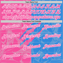 Laden Sie das Bild in den Galerie-Viewer, Custom Graffiti Pattern Pink Powder Blue-White 3D Scratch Performance Polo Shirt