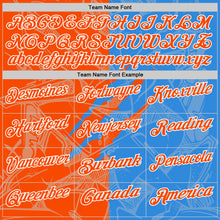 Laden Sie das Bild in den Galerie-Viewer, Custom Graffiti Pattern Orange Powder Blue-White 3D Scratch Performance Polo Shirt