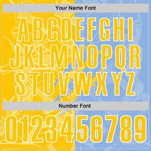 Load image into Gallery viewer, Custom Graffiti Pattern Yellow Light Blue-White 3D Scratch Performance Polo Shirt