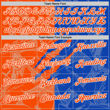 Laden Sie das Bild in den Galerie-Viewer, Custom Graffiti Pattern Orange Thunder Blue-White 3D Scratch Performance Polo Shirt