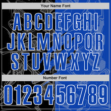 Laden Sie das Bild in den Galerie-Viewer, Custom Graffiti Pattern Thunder Blue Black-White 3D Scratch Performance Polo Shirt