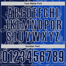 Laden Sie das Bild in den Galerie-Viewer, Custom Graffiti Pattern Navy Thunder Blue-White 3D Scratch Performance Polo Shirt