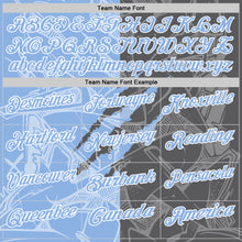 Laden Sie das Bild in den Galerie-Viewer, Custom Graffiti Pattern Light Blue Steel Gray-White 3D Scratch Performance Polo Shirt