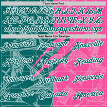 Laden Sie das Bild in den Galerie-Viewer, Custom Graffiti Pattern Teal Pink-White 3D Scratch Performance Polo Shirt