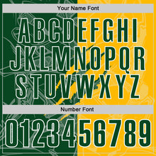 Laden Sie das Bild in den Galerie-Viewer, Custom Graffiti Pattern Green Gold-White 3D Scratch Performance Polo Shirt