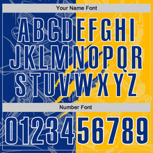 Laden Sie das Bild in den Galerie-Viewer, Custom Graffiti Pattern Royal Gold-White 3D Scratch Performance Polo Shirt