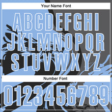 Load image into Gallery viewer, Custom Black Light Blue Steel Gray-White 3D Pattern Design Animal Wolf And Splash Performance Polo Shirt