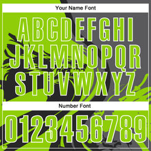 Load image into Gallery viewer, Custom Black Neon Green Steel Gray-White 3D Pattern Design Animal Wolf And Splash Performance Polo Shirt