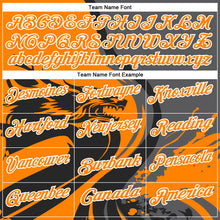 Load image into Gallery viewer, Custom Black Bay Orange Steel Gray-White 3D Pattern Design Animal Wolf And Splash Performance Polo Shirt