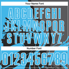 Load image into Gallery viewer, Custom Black Sky Blue Steel Gray-White 3D Pattern Design Animal Wolf And Splash Performance Polo Shirt