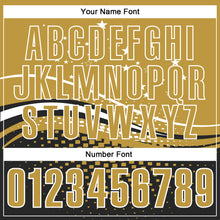 Load image into Gallery viewer, Custom Old Gold Black-White 3D Pattern Design Star And Geometric Shapes Performance Polo Shirt