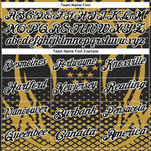 Load image into Gallery viewer, Custom Old Gold Black-White 3D Pattern Design Star And Geometric Shapes Performance Polo Shirt