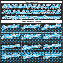 Load image into Gallery viewer, Custom Black Sky Blue-White 3D Pattern Design Star Performance Polo Shirt