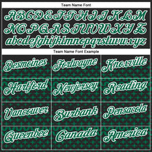 Load image into Gallery viewer, Custom Black Kelly Green-White 3D Pattern Design Star Performance Polo Shirt