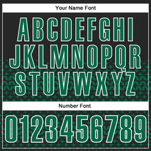 Load image into Gallery viewer, Custom Black Kelly Green-White 3D Pattern Design Star Performance Polo Shirt