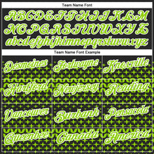 Load image into Gallery viewer, Custom Black Neon Green-White 3D Pattern Design Star Performance Polo Shirt