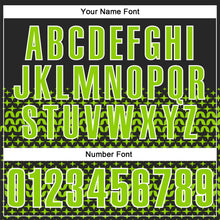 Load image into Gallery viewer, Custom Black Neon Green-White 3D Pattern Design Star Performance Polo Shirt