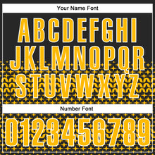 Load image into Gallery viewer, Custom Black Gold-White 3D Pattern Design Star Performance Polo Shirt