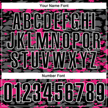 Load image into Gallery viewer, Custom Black Steel Gray Hot Pink-White 3D Pattern Design Splash Performance Polo Shirt