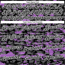 Load image into Gallery viewer, Custom Black Steel Gray Medium Purple-White 3D Pattern Design Splash Performance Polo Shirt