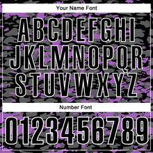 Load image into Gallery viewer, Custom Black Steel Gray Medium Purple-White 3D Pattern Design Splash Performance Polo Shirt