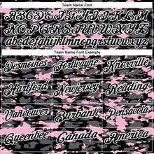 Load image into Gallery viewer, Custom Black Steel Gray Light Pink-White 3D Pattern Design Splash Performance Polo Shirt