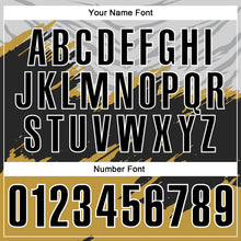 Load image into Gallery viewer, Custom Old Gold Black Gray-White 3D Pattern Design Splash Performance Polo Shirt