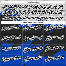 Load image into Gallery viewer, Custom Thunder Blue Black Gray-White 3D Pattern Design Splash Performance Polo Shirt