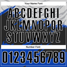 Load image into Gallery viewer, Custom Thunder Blue Black Gray-White 3D Pattern Design Splash Performance Polo Shirt