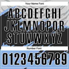 Load image into Gallery viewer, Custom Light Blue Black Gray-White 3D Pattern Design Splash Performance Polo Shirt