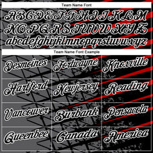 Load image into Gallery viewer, Custom Black Steel Gray Red-White 3D Pattern Design Grid And Fragment Art Performance Polo Shirt