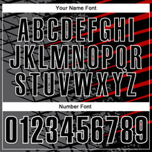 Load image into Gallery viewer, Custom Black Steel Gray Red-White 3D Pattern Design Grid And Fragment Art Performance Polo Shirt